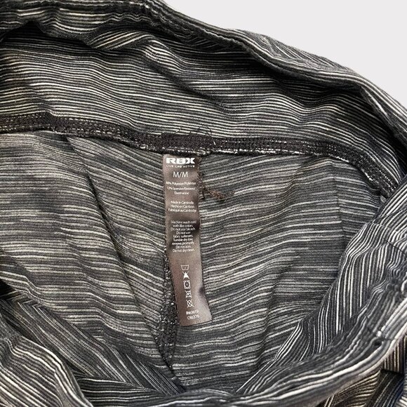 Reebok Grey & White Striped Leggings Size M - Picture 3 of 7